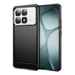Xiaomi 14T Pro 5G Gigapack Szilikon telefonvédő ütésállóság, karbon minta, FEKETE