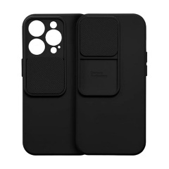 iPhone 15 Pro Gigapack szilikon telefonvédő matt, kameravédő, FEKETE