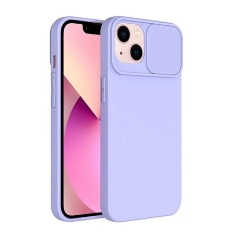 iPhone 15 Gigapack szilikon telefonvédő matt, kameravédő, LILA