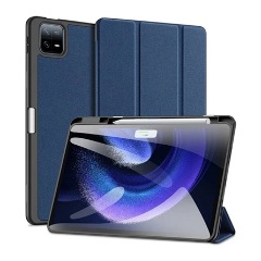 Xiaomi Pad 6 DUX DUCIS DOMO tok álló, bőr hatású aktív FLIP, ceruza tartó, SÖTÉTKÉK