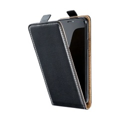 Samsung S23 Ultra Gigapack tok álló, bőr hatású FLIP, szilikon tartó, FEKETE