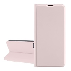 Redmi 12 Gigapack Tok álló, bőr hatású FLIP, kártyazseb, BABARÓZSASZÍN