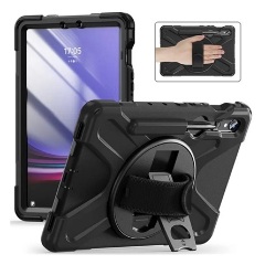 Samsung Tab S9 FE WIFI Gigapack Defender műanyag telefonvédő ütésállóság, vállpánt, FEKETE