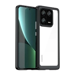 Xiaomi 13 Pro Gigapack Szilikon telefonvédő ütésállóság, átlátszó hátlap, FEKETE