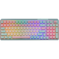 Cooler Master MK770 Bluetooth / vezeték nélküli / USB-C angol (US) gaming Kailh Box V2 Red mechanikus billentyűzet zöld-