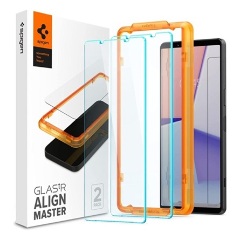 Sony Xperia 1 V SPIGEN ALM FC képernyővédő üveg 2db 2.5D, színkiemelés, ÁTLÁTSZÓ