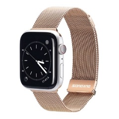 Apple Watch Series 10 42mm DUX DUCIS pótszíj egyedi méret, mágneses, ARANY