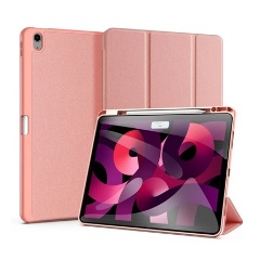 IPAD Pro 12.9 (2018) DUX DUCIS DOMO tok álló, bőr hatású aktív FLIP, ceruza tartó, RÓZSASZÍN