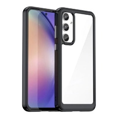 Samsung A55 5G Gigapack Szilikon telefonvédő ütésállóság, átlátszó hátlap, FEKETE