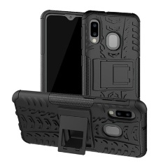 Samsung A20e Gigapack Defender szilikon telefonvédő ütésállóság, autógumi, FEKETE