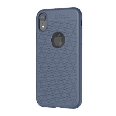 iPhone XR 6.1 HOCO ADMIRE szilikon telefonvédő ultravékony, logó kivágás, SÖTÉTKÉK