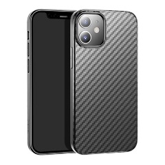 iPhone 12 mini HOCO DELICATE SHADOW szilikon telefonvédő karbon minta FEKETE