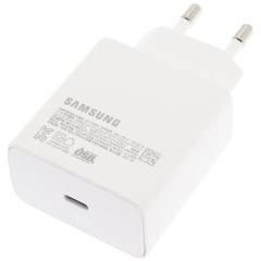 SAMSUNG hálózati töltő Type-C aljzat (65W, PD gyorstöltő) FEHÉR (Gigapack csomagolás)