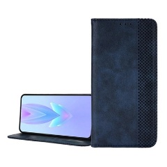 Honor 200 Pro 5G Gigapack Tok álló, bőr hatású FLIP, mozaik, SÖTÉTKÉK