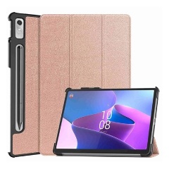 Lenovo Tab P11 Pro Gen2 GIGAPACK Tok álló, bőr hatású aktív FLIP, ceruza tartó, ROZÉARANY