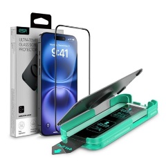 iPhone 16 Pro Max 5G ESR ARMORITE képernyővédő üveg 2.5D, 9H + segédkeret, FEKETE