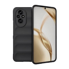 Honor 200 5G Gigapack Szilikon telefonvédő ütésállóság, 3D, FEKETE