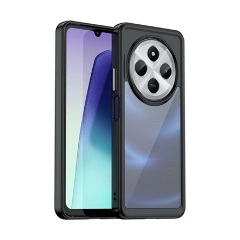 Redmi 14C 4G GIGAPACK Szilikon telefonvédő ütésállóság, átlátszó hátlap, FEKETE