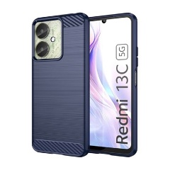 Redmi 13C 5G GIGAPACK Szilikon telefonvédő ütésállóság, karbon minta, SÖTÉTKÉK