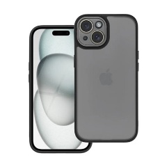 iPhone 15 Gigapack Szilikon telefonvédő ütésállóság, kameravédő, FEKETE