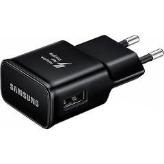 SAMSUNG hálózati töltő USB aljzat (15W, EP-TA200EBE, gyorstöltő) FEKETE (Gigapack csomagolás)