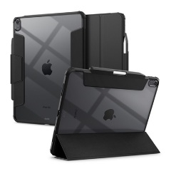 IPAD Pro 12.9 (2020) SPIGEN ULTRA HYBRID PRO tok álló, bőr hatású FLIP, ceruza tartó, FEKETE