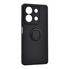 Redmi Note 13 5G Gigapack Szilikon telefonvédő tartógyűrű, kameravédő, FEKETE