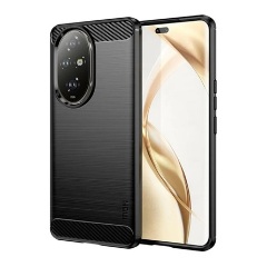 Honor 200 Pro 5G MOFI szilikon telefonvédő ütésállóság, karbon minta, FEKETE