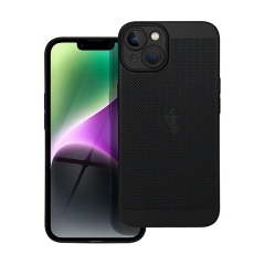 iPhone 14 Gigapack műanyag telefonvédő légáteresztő, kameravédő, FEKETE
