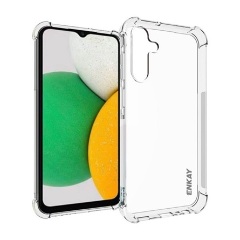 Samsung A15 4G ENKAY szilikon telefonvédő ütésállóság, légpárnás sarok, ÁTLÁTSZÓ