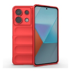 Xiaomi Poco X6 5G Gigapack Szilikon telefonvédő ütésállóság, 3D, PIROS Xiaomi Poco X6 5G Gigapack Szilikon telefonvédő ütésállóság, 3D, PIROS
