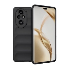 Honor 200 Pro 5G Gigapack Szilikon telefonvédő ütésállóság, 3D, FEKETE Honor 200 Pro 5G Gigapack Szilikon telefonvédő ütésállóság, 3D, FEKETE