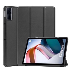 Redmi Pad Gigapack Tok álló, bőr hatású aktív FLIP, asztali tartó, FEKETE