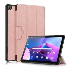 Lenovo Tab M10 Gigapack tok álló, bőr hatású aktív FLIP, asztali tartó, ROZÉARANY
