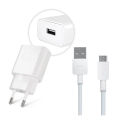 HUAWEI hálózati töltő USB aljzat (10W, gyorstöltő + PY0857 microUSB kábel) FEHÉR (Gigapack csomagolás)