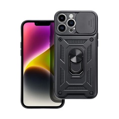 iPhone 15 Pro Gigapack Defender szilikon telefonvédő ütésállóság, kameravédő, FEKETE