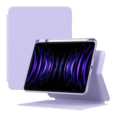 IPAD Pro 11 (2022) BASEUS MINIMALIST tok álló, bőr hatású aktív FLIP, ceruza tartó, LILA