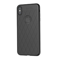 iPhone XS 5.8 HOCO ADMIRE szilikon telefonvédő ultravékony, logó kivágás, FEKETE