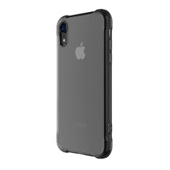 iPhone XR 6.1 HOCO ARMOR szilikon telefonvédő ütésállóság, átlátszó hátlap, SZÜRKE