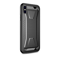 iPhone XS Max 6.5 IPAKY PHANTOM szilikon telefonvédő ütésállóság, rombusz, FEKETE