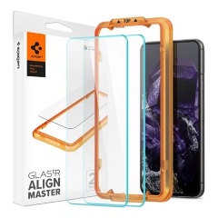 Google Pixel 8 5G SPIGEN ALM FC képernyővédő üveg 2db 2.5D, színkiemelés, ÁTLÁTSZÓ
