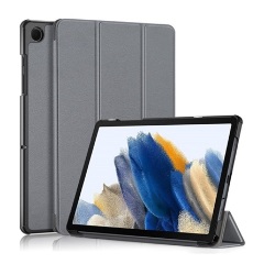 Samsung Tab A9 Plus 5G Gigapack Tok álló, bőr hatású aktív FLIP, asztali tartó, SÖTÉTSZÜRKE