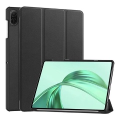 Honor Pad X8a GIGAPACK Tok álló, bőr hatású aktív FLIP, asztali tartó, FEKETE