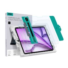 IPAD Pro 12.9 (2022) ESR képernyővédő üveg 2db 2.5D, 9H + segédkeret, ÁTLÁTSZÓ