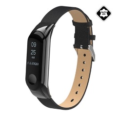Xiaomi MI Band 3 Gigapack pótszíj egyedi méret, valódi bőr, FEKETE Xiaomi MI Band 3 Gigapack pótszíj egyedi méret, valódi bőr, FEKETE