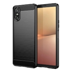 Sony Xperia 10 VI 5G Gigapack Szilikon telefonvédő ütésállóság, karbon minta, FEKETE Sony Xperia 10 VI 5G Gigapack Szilikon telefonvédő ütésállóság, karbon minta, FEKETE