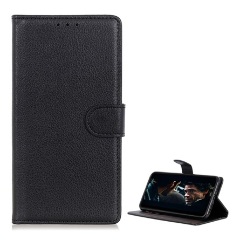 Redmi Note 9S Gigapack Tok álló, bőr hatású FLIP, prémium, FEKETE