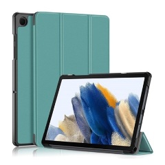 Samsung Tab A9 Plus 5G Gigapack Tok álló, bőr hatású aktív FLIP, asztali tartó, SÖTÉTZÖLD
