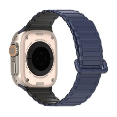 Apple Watch Series 5 44mm DUX DUCIS KJ pótszíj egyedi méret, mágneses, FEKETE/SÖTÉTKÉK Apple Watch Series 5 44mm DUX DUCIS KJ pótszíj egyedi méret, mágneses, FEKETE/SÖTÉTKÉK