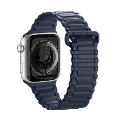 Apple Watch Series 10 42mm DUX DUCIS pótszíj egyedi méret, mágneses, SÖTÉTKÉK